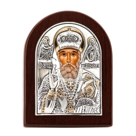 Серебряная икона Святой Николай (EP1-009XAG/P)