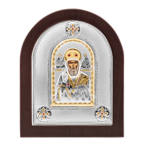 Серебряная икона «Святой Николай» (МА/Е 3108 ВХ)