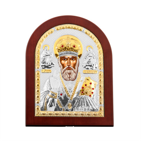 Серебряная икона Святой Николай (MA/E1108AX)