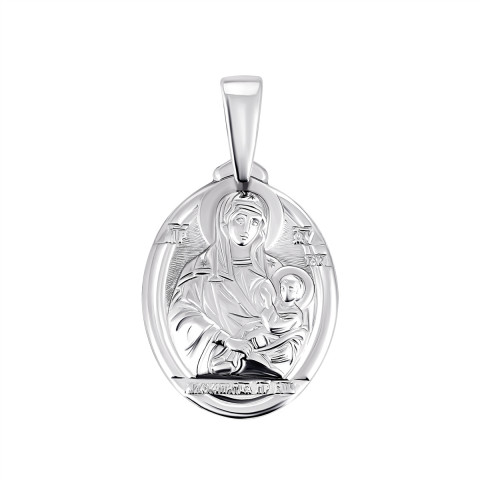 Серебряная подвеска-иконка «Божья Матерь Касперская» (ПБ090с)