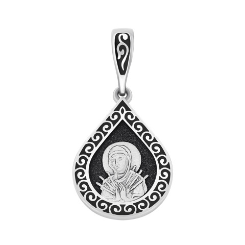 Серебряная подвеска-иконка «Божья Матерь Семистрельная» (1093 Р)