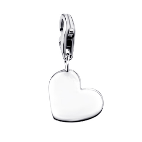 Серебряная подвеска (шарм) Сердце (573П.Rh)