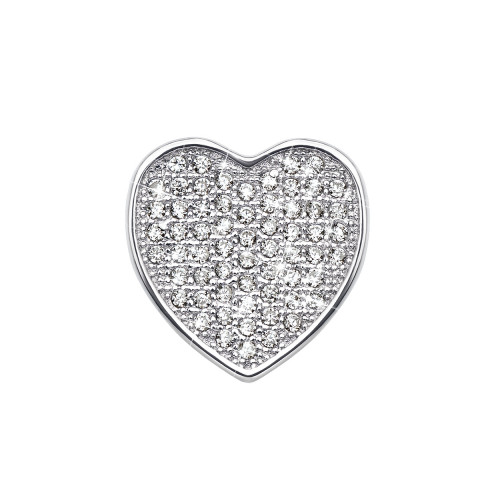 Серебряная подвеска «Сердце» с фианитами (PPS1976-P)