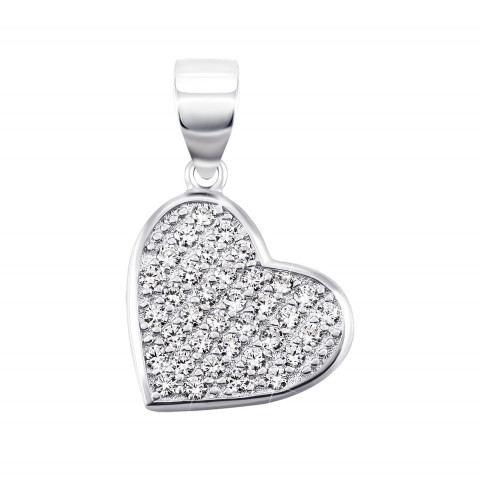 Серебряная подвеска Сердце с фианитами (PPS2132)