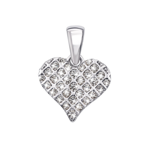 Серебряная подвеска Сердце с фианитами (TP098309)