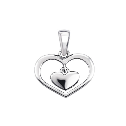 Серебряная подвеска Сердце (TP136013)