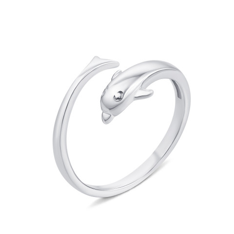 Серебряное кольцо «Дельфин» (1RI56812/0-R)