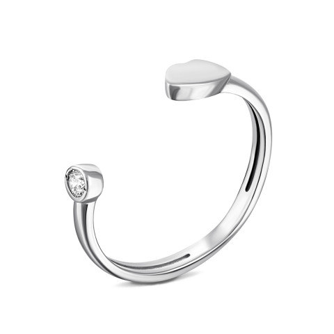 Серебряное кольцо с фианитом (81704б)