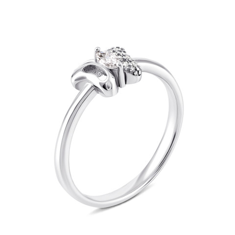 Серебряное кольцо Бабочка с фианитами (1RI58671-R)