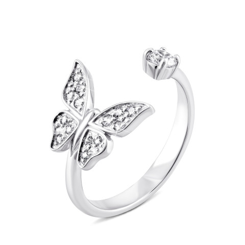 Серебряное кольцо Бабочка с фианитами (500355-Р) 