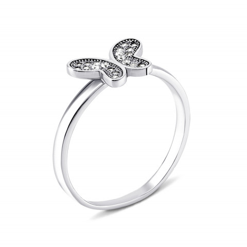 Серебряное кольцо Бабочка с фианитами (PSS0146-R)