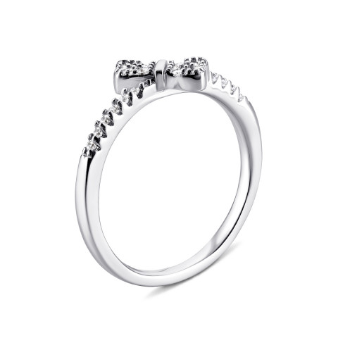 Серебряное кольцо Бантик с фианитами (1RI58779-R)