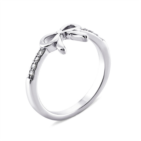 Серебряное кольцо Бантик с фианитами (SD15676)