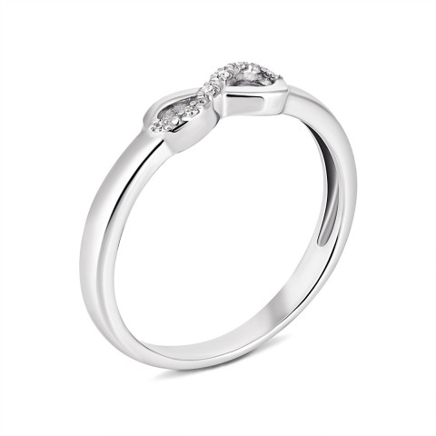 Серебряное кольцо Бесконечность с бриллиантами (1755/1р-BR)