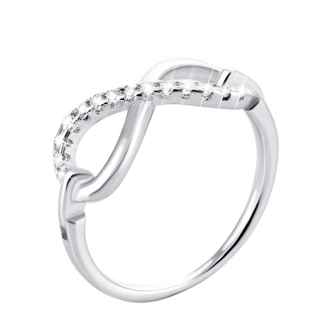 Серебряное кольцо Бесконечность с фианитами (1RI63433)