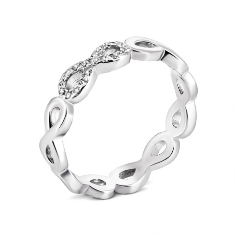 Серебряное кольцо Бесконечность с фианитами (К2Ф/480)