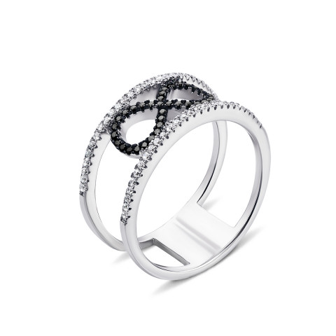 Серебряное кольцо «Бесконечность» с фианитами (PSS1009/2ч-R)