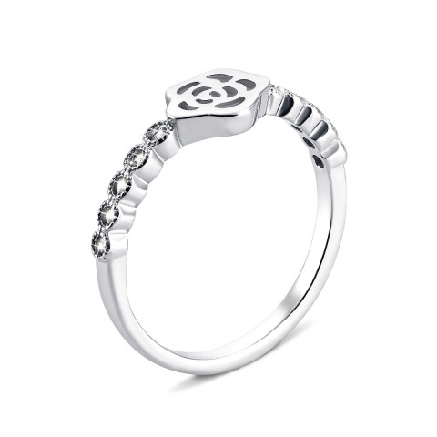 Серебряное кольцо Цветок с фианитами (1RI56187-R/12/1)