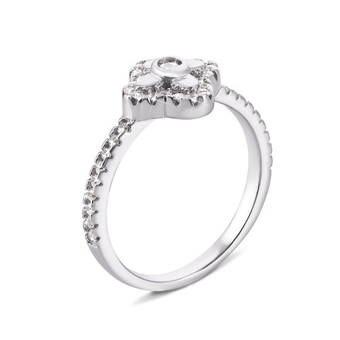 Серебряное кольцо Цветок с фианитами (1RI56836-R)