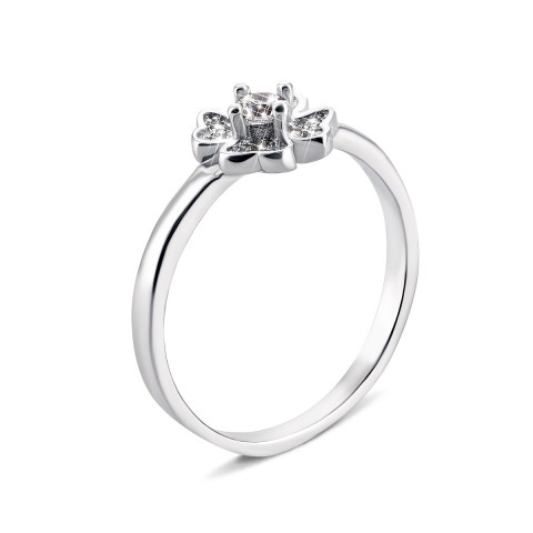 Серебряное кольцо Цветок с фианитами (1RI56855-R)