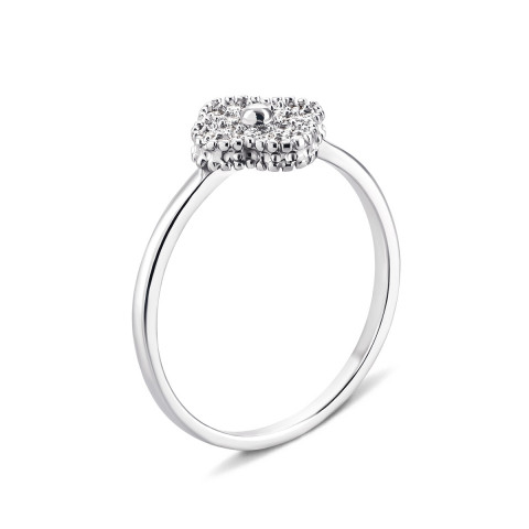 Серебряное кольцо Цветок с фианитами (1RI56896-R)