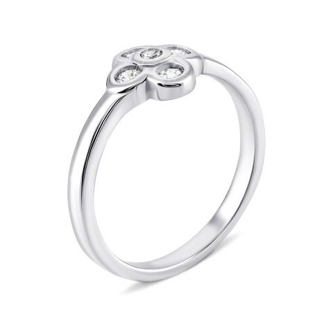 Серебряное кольцо Цветок с фианитами (1RI57824-R)