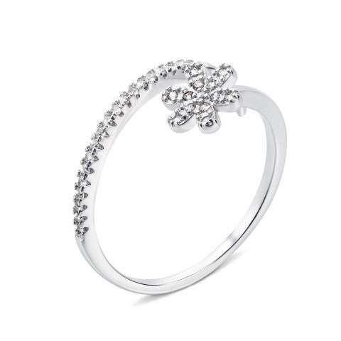 Серебряное кольцо Цветок с фианитами (1RI57843/0-R)