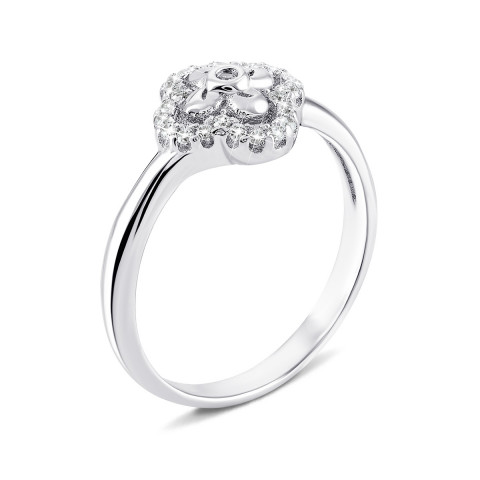 Серебряное кольцо Цветок с фианитами (1RI58611-R)