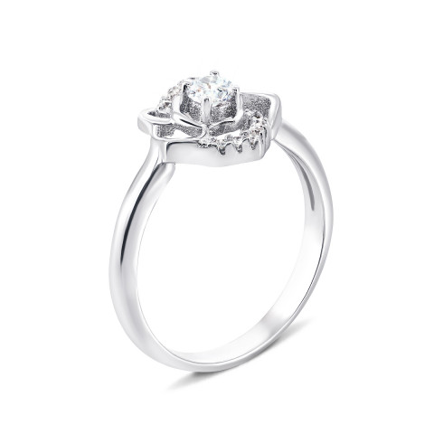 Серебряное кольцо Цветок с фианитами (1RI58613-R)