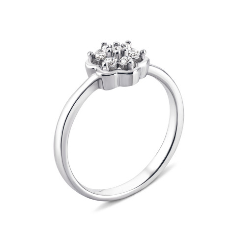 Серебряное кольцо Цветок с фианитами (1RI60139-R)
