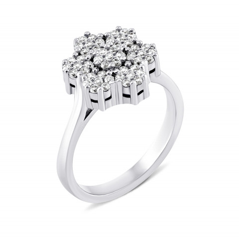 Серебряное кольцо Цветок с фианитами (PSS0632-R)
