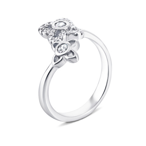 Серебряное кольцо Цветы с фианитами (LR1649)