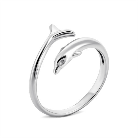 Серебряное кольцо Дельфин (10521)