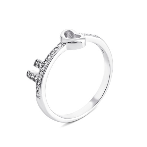 Серебряное кольцо Ключик с фианитами (К2Ф/1011-17)