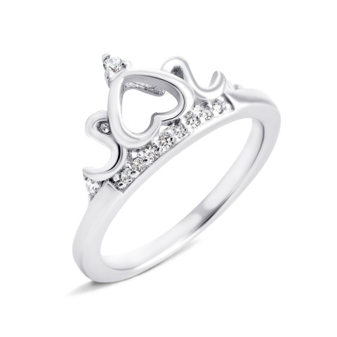 Серебряное кольцо Корона с фианитами (7RI67908)
