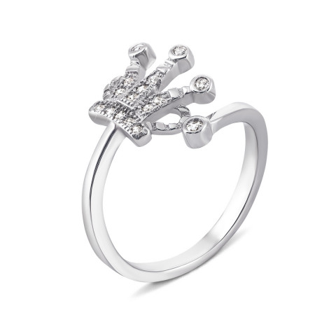Серебряное кольцо Корона с фианитами (FD865)
