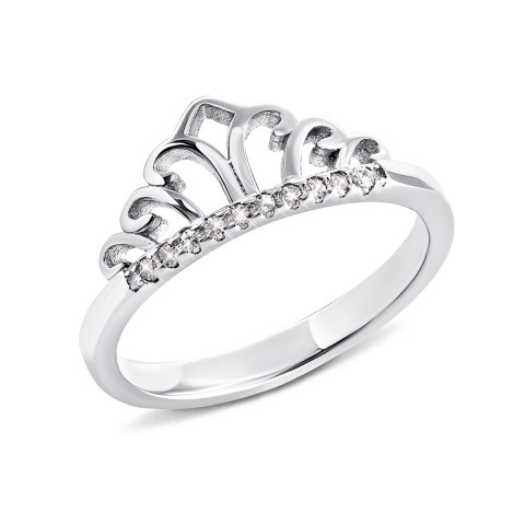 Серебряное кольцо Корона с фианитами (GR6175)