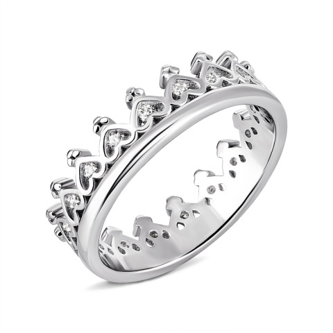 Серебряное кольцо Корона с фианитами (К2Ф/1160)