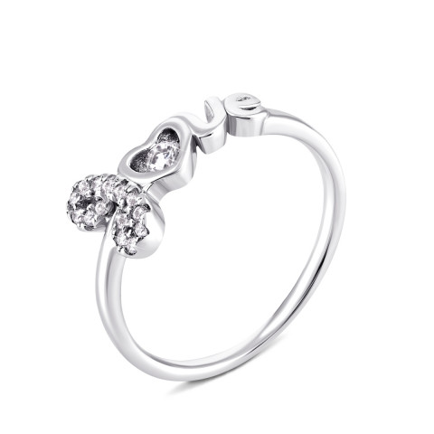 Серебряное кольцо Love с фианитами (1RI81518-R)