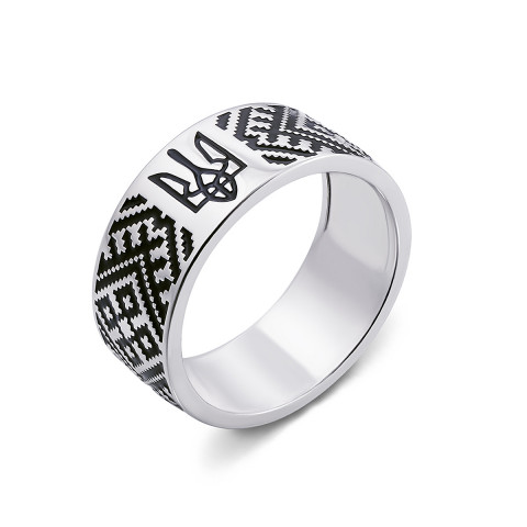 Серебряное кольцо «Ромб» (с00751/ч)