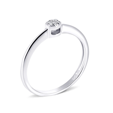 Серебряное кольцо с бриллиантами (1759/1р-BR)
