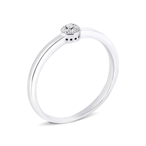 Серебряное кольцо с бриллиантами (1762/1р-BR)