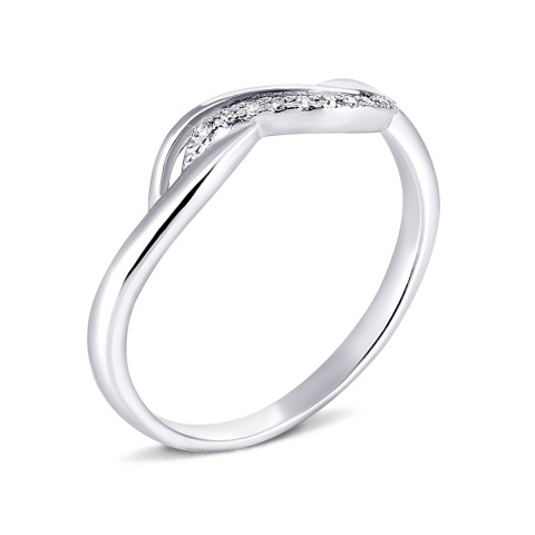 Серебряное кольцо с бриллиантами (1764/1р-BR)