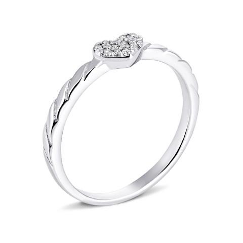 Серебряное кольцо с бриллиантами (1765/1р-BR)