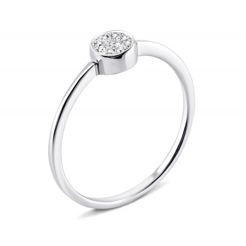 Серебряное кольцо с бриллиантами (СД-001кр)