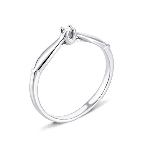 Серебряное кольцо с бриллиантом (0080R-BR)