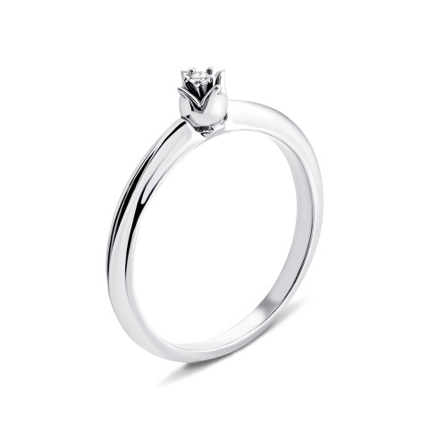 Серебряное кольцо с бриллиантом (151418RW/BW2)