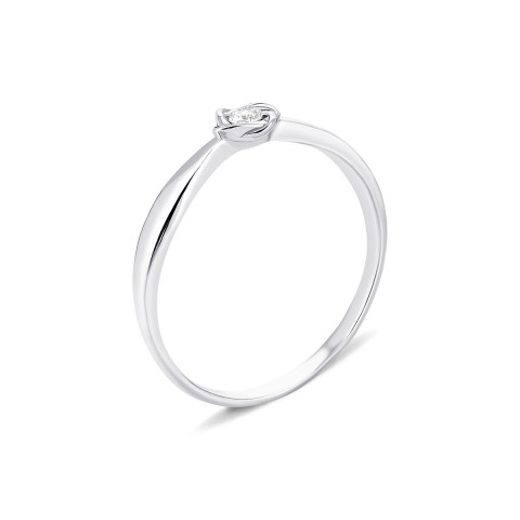 Серебряное кольцо с бриллиантом (1643/1R-BR)