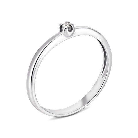 Серебряное кольцо с бриллиантом (1768/1р-BR)