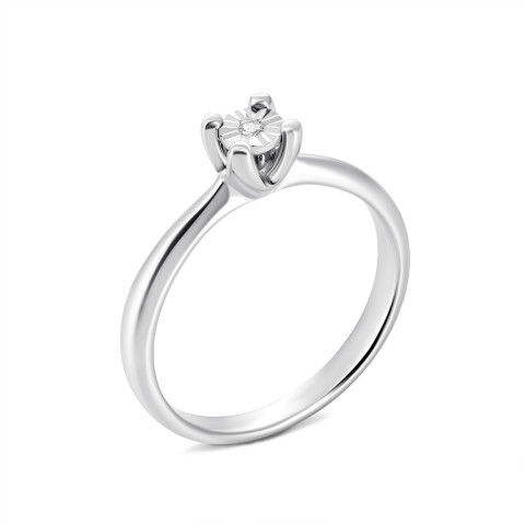 Серебряное кольцо с бриллиантом (900002-Ралм)